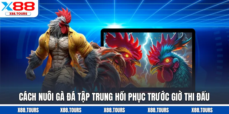Cách nuôi gà đá tập trung hồi phục trước giờ thi đấu